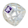 Natural Gemstone  Faincy Faceted Amethyst ring