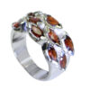 Real Gemstones Faincy Faceted Garnet ring